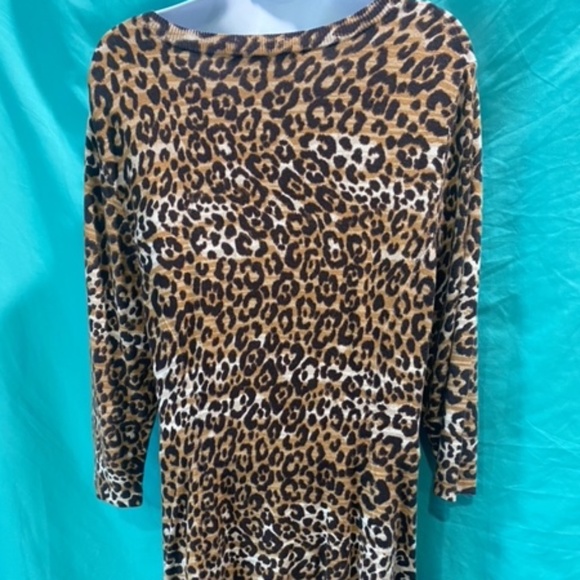Boston Proper Leopard Print Dress - Picture 4 of 11
